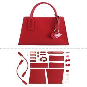5340 Leather Top Handles Handbag DIY Kit, DIY Crossbody Shoulder Bag